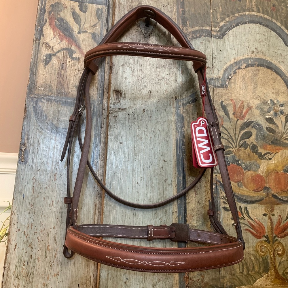 SOLD NEW brown CWD wide noseband hunter bridle size 3